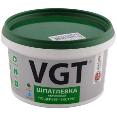 Шпатлёвка VGT ЭКСТРА по дереву Белая 1 кг