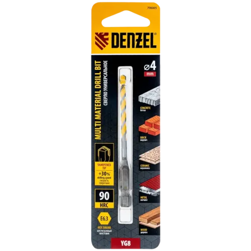 Сверло универсальное Denzel Multi cut 4 мм (706005)