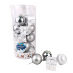 Шары новогодние набор 24шт, ассорти, Арт 38 (8\3260)