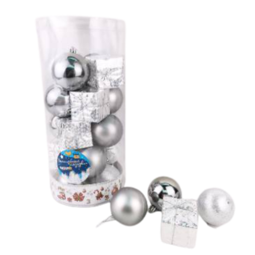 Шары новогодние набор 24шт, ассорти, Арт 38 (8\3260)