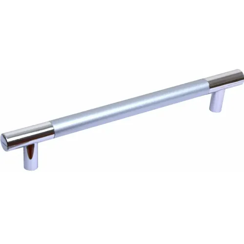 Ручка мебельная рейлинг С15 128мм матовый хром(ЦБ009795)