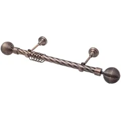 Карниз Ле-Гранд кованный твист 2,0м (1ряд) D25 антик золото, Дюна