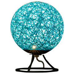 Светильник-ночник (LED) APEYRON из ротанга 220V 2W 6 диодов 3200K 200lm 15x15x18см голубой 12-80