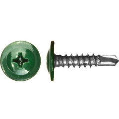 Саморез прессшайба сверло 4,2х16 (6005) зелен.