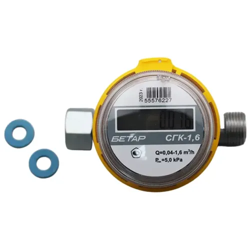 Счётчик газа БЕТАР СГК-1,6 НГ (с накидной гайкой)