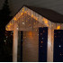 Гирлянда LUAZON LIGHTING Бахрома 3х0,6м темная нить, 160 LED свечение желтое с мерцанием (3584179)