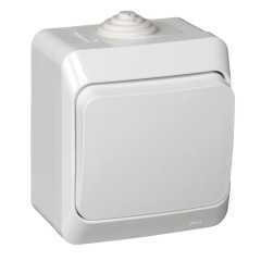 Выключатель О/У 1-кл ЭТЮД IP44 белый BA10-041B (82926)