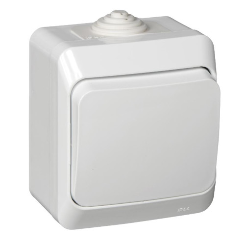 Выключатель О/У 1-кл ЭТЮД IP44 белый BA10-041B (82926)