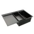 Мойка нерж. врезная GAPPO 78х50х21,5 см тол. 3 мм, чёрная, правая (сифон, коландер) GS7850-6R