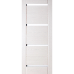 /Дверное полотно ДО 80 Модерн цвет  Шервуд Белый., стекло бел. мат.покрытие ПВХ Ультра (ДверКо) ЛИКВИДАЦИЯ
