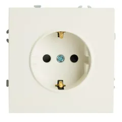 Розетка 2P+Е ЭМИЛИ шторки белый RST16-5110-01