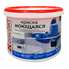 Краска в/д ОРЕОЛ ДИСКОНТ Интерьерная Моющаяся Матовая Белая 13,0кг