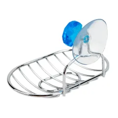 Мыльница РЫЖИЙ КОТ на присосках Бриллиант, овальная металл, 311464 (485569)