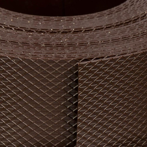 Лента бордюрная протэкт H=19,5см, L=9м коричневая д/газонов (451973)