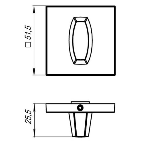Фиксатор ARMADILLO BK6 USS52 (WC-BOLT BK6 USS) SN-3 матовый никель (39261)