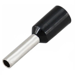 Наконечник штыревой втулочный изолир. 1,5мм.кв. х 8мм черный (уп.=100шт.) КВТ (79440)