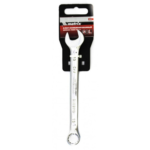 Ключ гаечный комб. MATRIX полированный хром 13мм, CrV (15157)