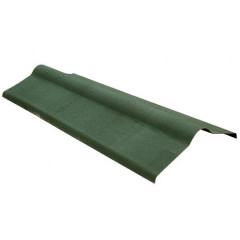 Коньковый элемент ЧЕРЕПИЦА 3D ЗЕЛЁНЫЙ L=1000мм (15шт/уп) ОНДУЛИН