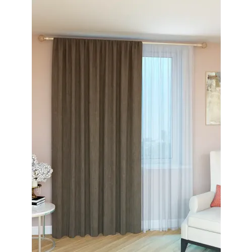 Портьера Ле-Гранд Меланж 180*260 трюфель