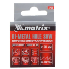 Коронка биметаллическая MATRIX 38мм (72438)