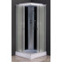 Душевая кабина квадрат EVA GOLD 100х100см низ. поддон, чёрное заднее стекло, хром матовый профиль F101BS-Q