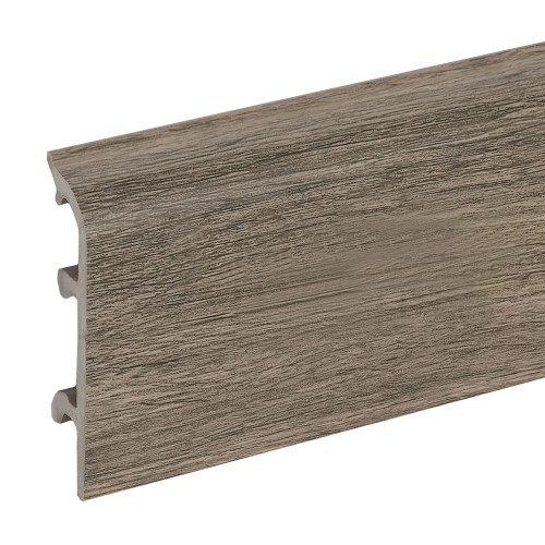 Плинтус вспененный КлассикСофт с кабельканалом 80мм 2,2м /Дуб рустик 220