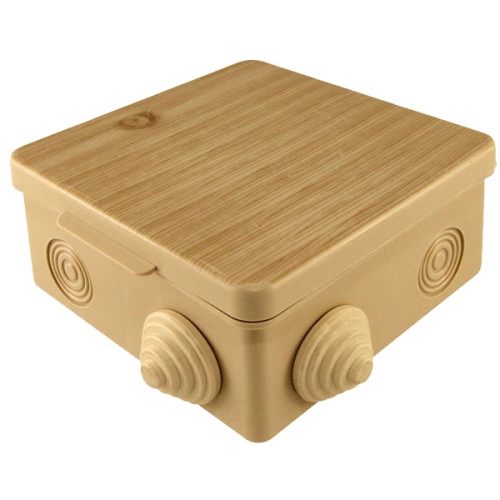 Коробка распред. ОП 100х100х55мм, крышка, сосна,  IP54, 8вх. TDM SQ1401-0713 (660365)