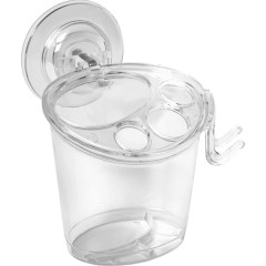 Держатель для зубных щеток Доляна Elemental,самокл., прозрачн. (10130827)