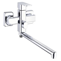 Смеситель для ванны G-LAUF NEB7-A123, литой поворотный излив 320мм