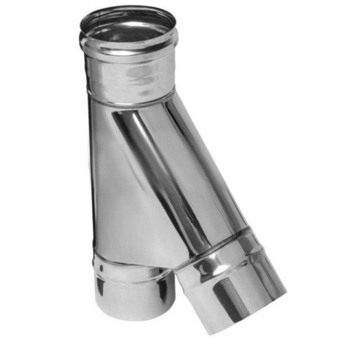 Дымоход тройник-К 0,5мм 135гр Ф110 нержавеющая сталь (Феррум)