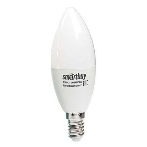 Лампа E14 светодиод.9,5Вт 3000К SMARTBUY С37 свеча (760Lm)