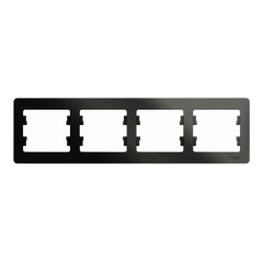 Рамка 4-пост.GLOSSA антрацит GSL000704