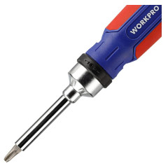 Отвертка WORKPRO с трещоткой, 15 в 1 (WP221061)