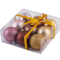 Шары новогодние набор 9шт 6см 