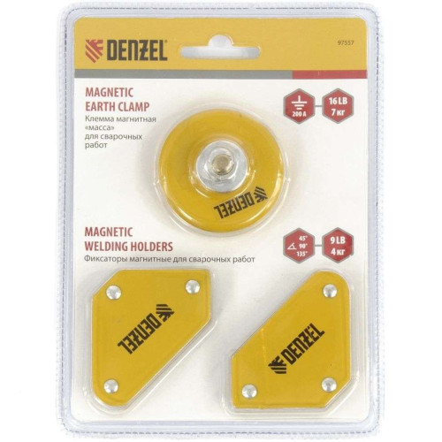 Держатель магнитный (набор) DENZEL 3шт. (97557)