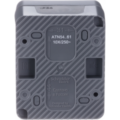Переключатель проходной О/У 1-кл AtlasDesign Profi54 IP54 10AX антрацит SchE ATN544061