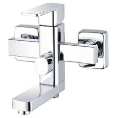 Смеситель для ванны G-LAUF NEB3-A123, литой поворотный излив 125мм