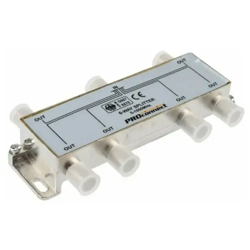 С/о Делитель PROCONNECT (05-6004) ТВ краб х 6 под F разъём 5-1000 МГц