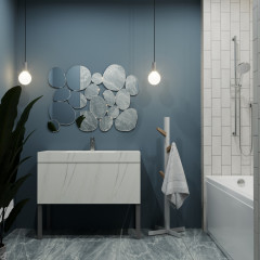 Ванна акриловая 1ACREAL Дюна 170х70см на раме