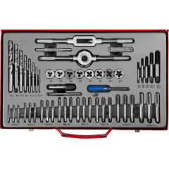 Набор метчиков и плашек ЗУБР 52 предм., сталь 9ХС (28130-H52)