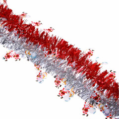 Мишура СНОУ БУМ (377-551) с декор.элем снеговик, д.мороз, 200х8см, ПВХ, 2 цвета