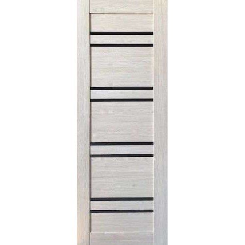 Дверное полотно VDM-05 ДО 80 Капучино, покрытие ПВХ (VD) (лакобель черное)