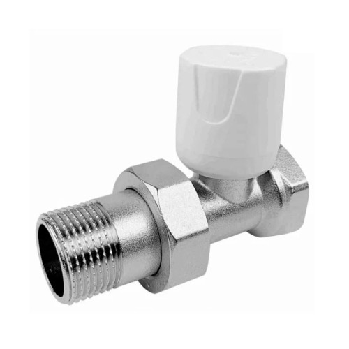 Кран ручной для радиатора прямой с уплотнителем ф 1/2