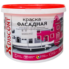 Краска в/д ОРЕОЛ ДИСКОНТ для Фасадов Матовая Белая 13кг