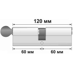 Мех. цилиндр FUARO 120 (55*10*55) CP хром (37739)
