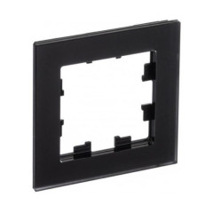 Рамка 1-пост AtlasDesign Nature матов. стекло черн. SchE ATN331001