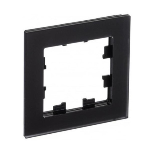 Рамка 1-пост AtlasDesign Nature матов. стекло черн. SchE ATN331001