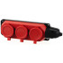 Колодка 3-пост. 2P+E каучуковая с защит. крышками красная  IP44 16А ЭРА RED-IP44 5070 (723796)