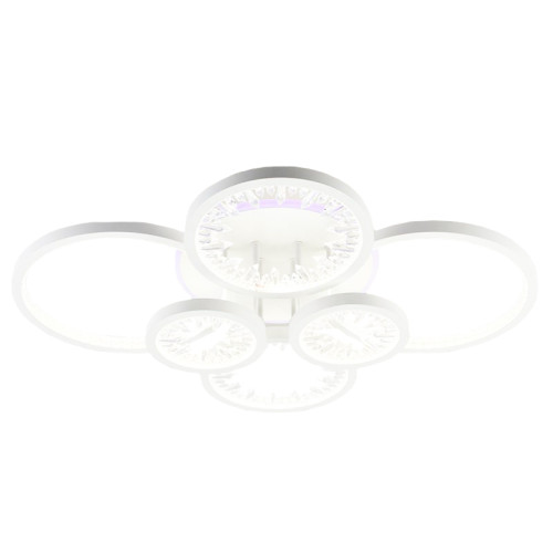 Светильник Люмис DK06060B/6 PR WH 168W+8W LED RGB 3000-6500K d735 ПДУ диммер, белый