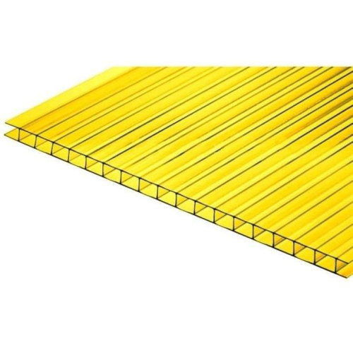 Поликарбонат  сотовый  8мм Жёлтый 12*2,1м (10лет) Продаётся КРАТНО 3м!!!